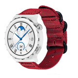 Strap-it Bracelet nylon boucle Huawei Watch GT 3 Pro 43mm (rouge)