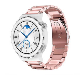 Strap-it Bracelet acier Huawei Watch GT 3 Pro 43mm (rose) Strap-it Bracelet acier Huawei Watch GT 3 Pro 43mm (rose)
