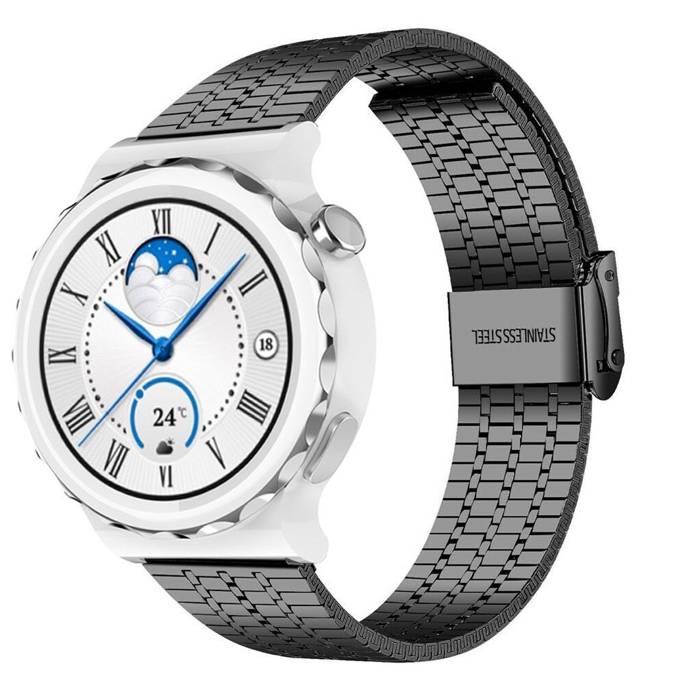 Strap-it Strap-it Bracelet acier luxe Huawei Watch GT 3 Pro 43mm (noir)