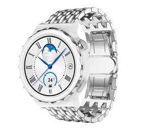 Strap-it Bracelet acier dragon Huawei Watch GT 3 Pro 43mm (argent) Strap-it Bracelet acier dragon Huawei Watch GT 3 Pro 43mm (argent)