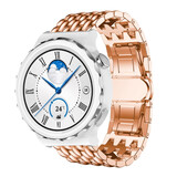 Strap-it Bracelet acier dragon Huawei Watch GT 3 Pro 43mm (or rose)
