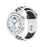 Strap-it Bracelet sport Huawei Watch GT 3 Pro 43mm (blanc/noir)