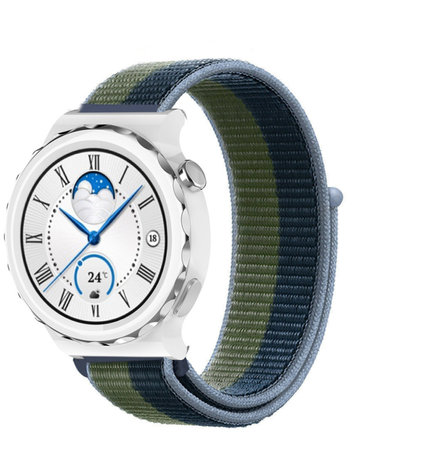 Strap-it Strap-it Bracelet nylon Huawei Watch GT 3 Pro 43mm (vert mousse)