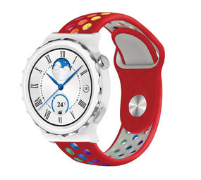 Strap-it Bracelet sport Huawei Watch GT 3 Pro 43mm (rouge/coloré)