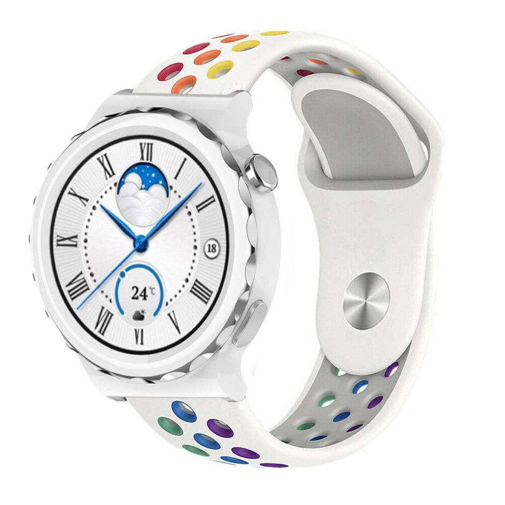Strap-it Strap-it Bracelet sport Huawei Watch GT 3 Pro 43mm (blanc/coloré)