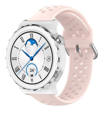 Strap-it Strap-it Bracelet avec trous Huawei Watch GT 3 Pro 43mm (rose) Strap-it Strap-it Bracelet avec trous Huawei Watch GT 3 Pro 43mm (rose)