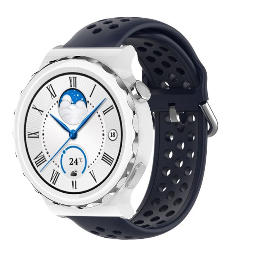 Strap-it Strap-it Bracelet avec trous Huawei Watch GT 3 Pro 43mm (bleu foncé) Strap-it Strap-it Bracelet avec trous Huawei Watch GT 3 Pro 43mm (bleu foncé)