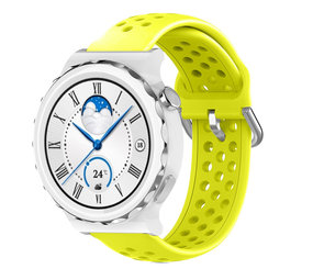 Strap-it Bracelet avec trous Huawei Watch GT 3 Pro 43mm (jaune)
