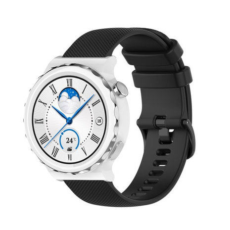 Strap-it Strap-it Bracelet silicone luxe Huawei Watch GT 3 Pro 43mm (noir)