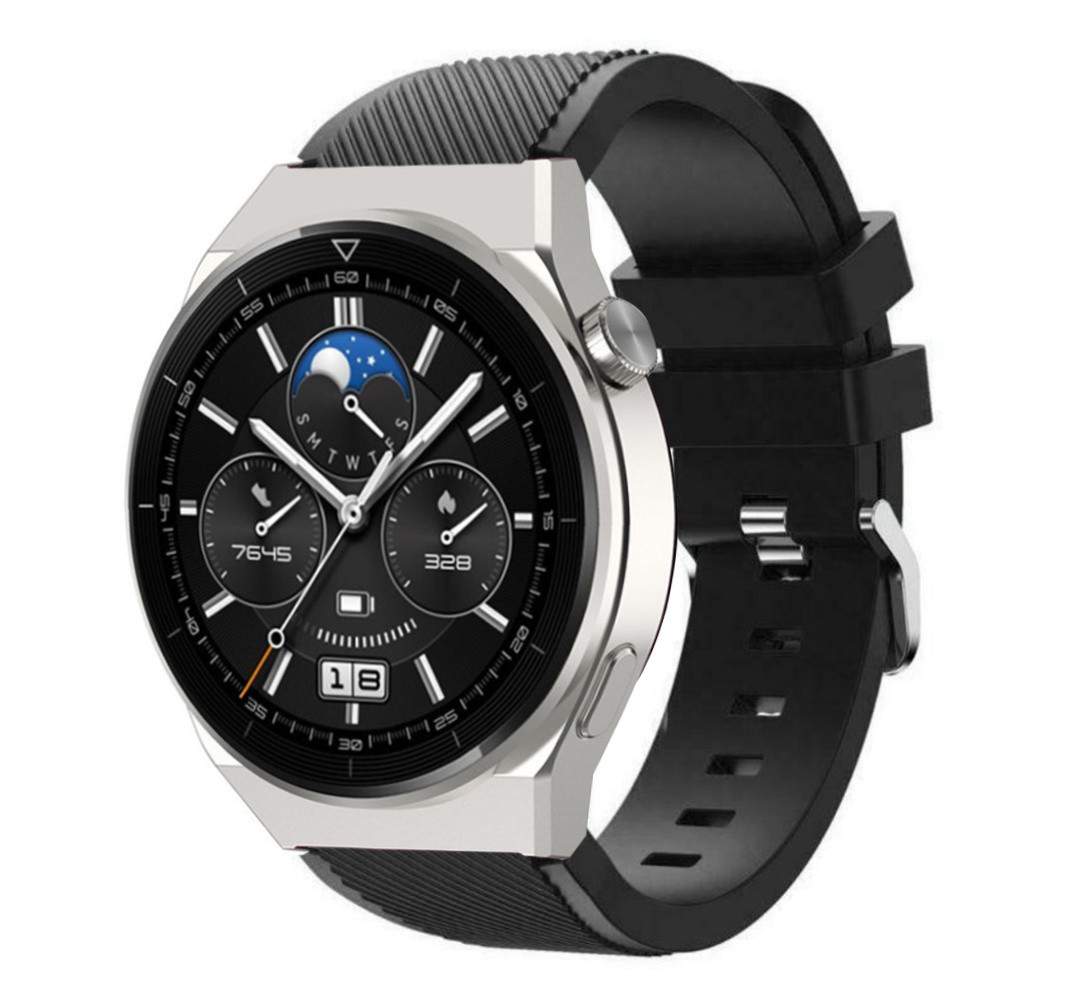 Strap-it Strap-it Bracelet silicone Huawei Watch GT 3 Pro 46mm (noir)