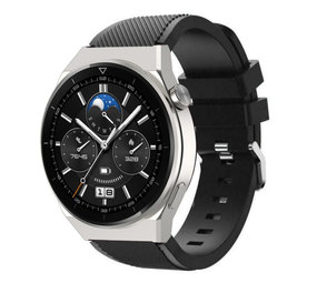Strap-it Bracelet silicone Huawei Watch GT 3 Pro 46mm (noir)
