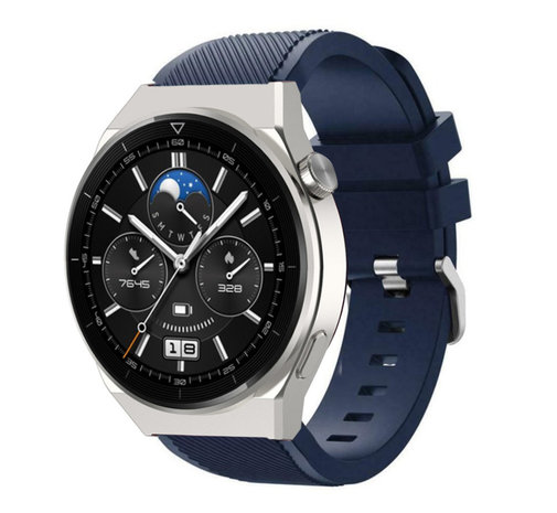 Strap-it Strap-it Bracelet silicone Huawei Watch GT 3 Pro 46mm (bleu foncé)