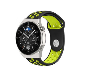 Strap-it Bracelet sport Huawei Watch GT 3 Pro 46mm (noir/jaune) Strap-it Bracelet sport Huawei Watch GT 3 Pro 46mm (noir/jaune)