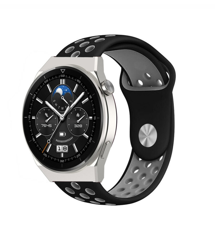 Strap-it Strap-it Bracelet sport Huawei Watch GT 3 Pro 46mm (noir/gris)