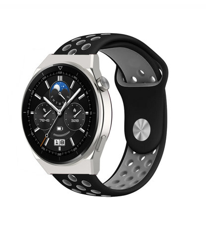 Strap-it Strap-it Bracelet sport Huawei Watch GT 3 Pro 46mm (noir/gris)
