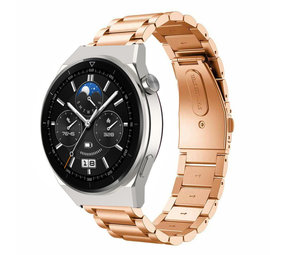 Strap-it Bracelet acier Huawei Watch GT 3 Pro 46mm (or rose) Strap-it Bracelet acier Huawei Watch GT 3 Pro 46mm (or rose)