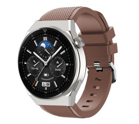 Strap-it Bracelet silicone Huawei Watch GT 3 Pro 46mm (marron café)