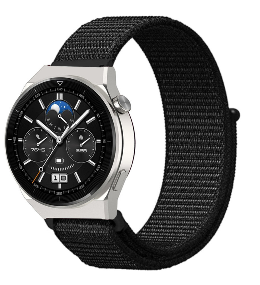 Strap-it Strap-it Bracelet nylon Huawei Watch GT 3 Pro 46mm (noir)