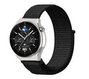 Strap-it Bracelet nylon Huawei Watch GT 3 Pro 46mm (noir)