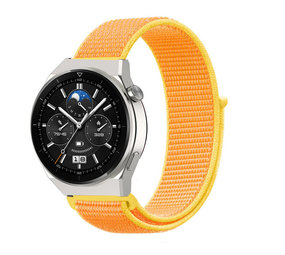 Strap-it Bracelet nylon Huawei Watch GT 3 Pro 46mm (jaune clair)