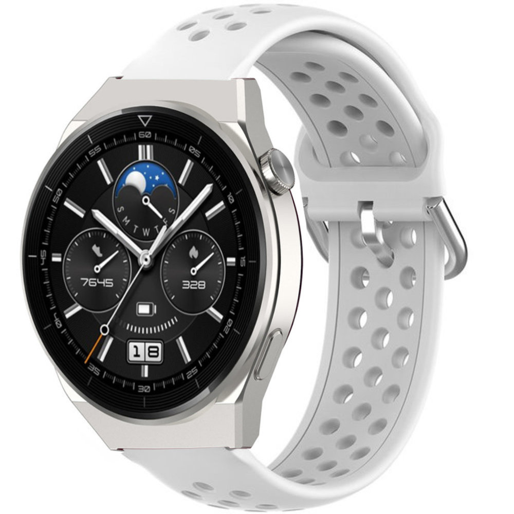 Strap-it Strap-it Bracelet avec trous Huawei Watch GT 3 Pro 46mm (blanc)