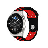 Strap-it Bracelet sport Huawei Watch GT 3 Pro 46mm (noir/rouge)
