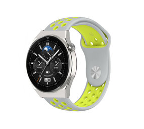 Strap-it Bracelet sport Huawei Watch GT 3 Pro 46mm (gris/jaune) Strap-it Bracelet sport Huawei Watch GT 3 Pro 46mm (gris/jaune)