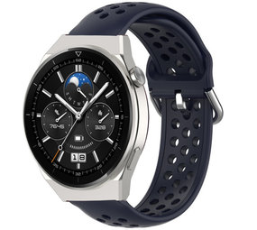 Strap-it Bracelet avec trous Huawei Watch GT 3 Pro 46mm (bleu foncé) Strap-it Bracelet avec trous Huawei Watch GT 3 Pro 46mm (bleu foncé)