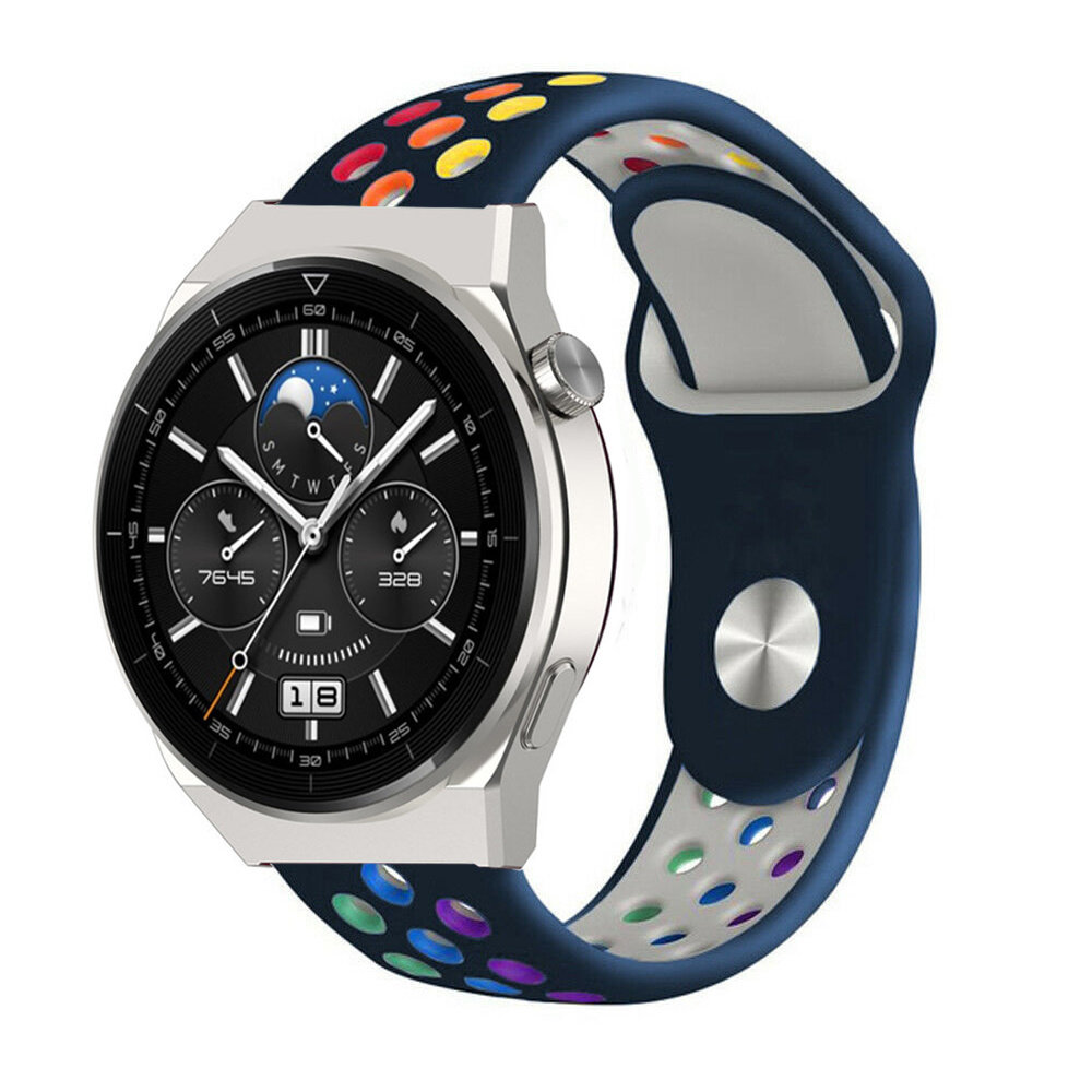 Strap-it Strap-it Bracelet sport Huawei Watch GT 3 Pro 46mm (bleu foncé coloré) Strap-it Strap-it Bracelet sport Huawei Watch GT 3 Pro 46mm (bleu foncé coloré)