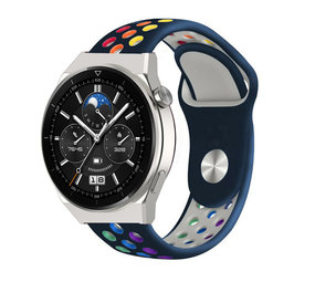 Strap-it Bracelet sport Huawei Watch GT 3 Pro 46mm (bleu foncé coloré) Strap-it Bracelet sport Huawei Watch GT 3 Pro 46mm (bleu foncé coloré)