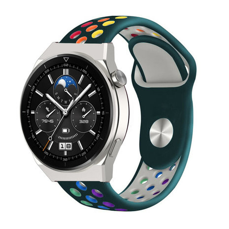 Strap-it Strap-it Bracelet sport Huawei Watch GT 3 Pro 46mm (vert pin coloré)