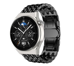 Strap-it Bracelet acier dragon Huawei Watch GT 3 Pro 46mm (noir)