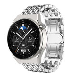 Strap-it Bracelet acier dragon Huawei Watch GT 3 Pro 46mm (argent)