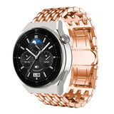 Strap-it Bracelet acier dragon Huawei Watch GT 3 Pro 46mm (or rose)