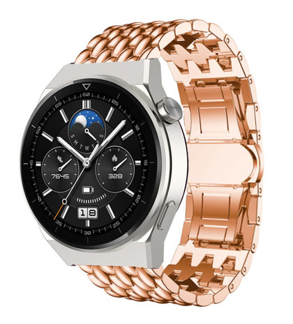 Strap-it Strap-it Bracelet acier dragon Huawei Watch GT 3 Pro 46mm (or rose)
