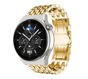 Strap-it Bracelet acier dragon Huawei Watch GT 3 Pro 46mm (or) Strap-it Bracelet acier dragon Huawei Watch GT 3 Pro 46mm (or)