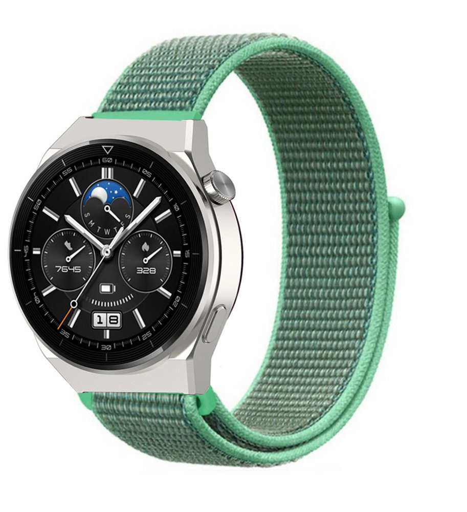 Strap-it Strap-it Bracelet nylon Huawei Watch GT 3 Pro 46mm (menthe) Strap-it Strap-it Bracelet nylon Huawei Watch GT 3 Pro 46mm (menthe)