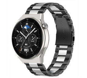 Strap-it Bracelet acier Huawei Watch GT 3 Pro 46mm (noir/argent)