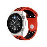 Strap-it Bracelet sport Huawei Watch GT 3 Pro 46mm (rouge/noir)