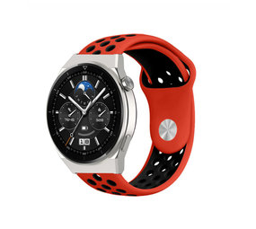Strap-it Bracelet sport Huawei Watch GT 3 Pro 46mm (rouge/noir)