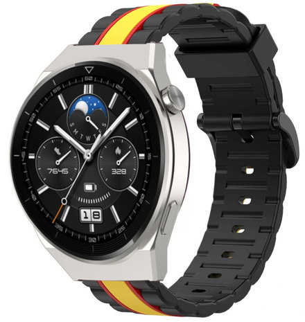 Strap-it Strap-it Bracelet Huawei Watch GT 3 Pro 46mm Special Edition (noir/jaune) Strap-it Strap-it Bracelet Huawei Watch GT 3 Pro 46mm Special Edition (noir/jaune)