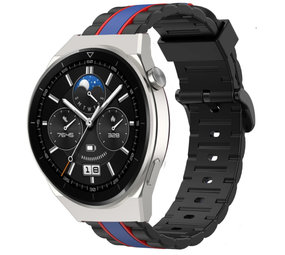 Strap-it Bracelet Huawei Watch GT 3 Pro 46mm Special Edition (noir/bleu)