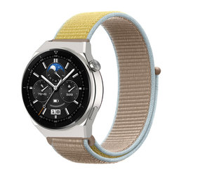 Strap-it Bracelet nylon Huawei Watch GT 3 Pro 46mm (chameau)