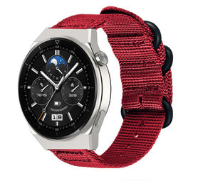 Strap-it Bracelet nylon boucle Huawei Watch GT 3 Pro 46mm (rouge) Strap-it Bracelet nylon boucle Huawei Watch GT 3 Pro 46mm (rouge)