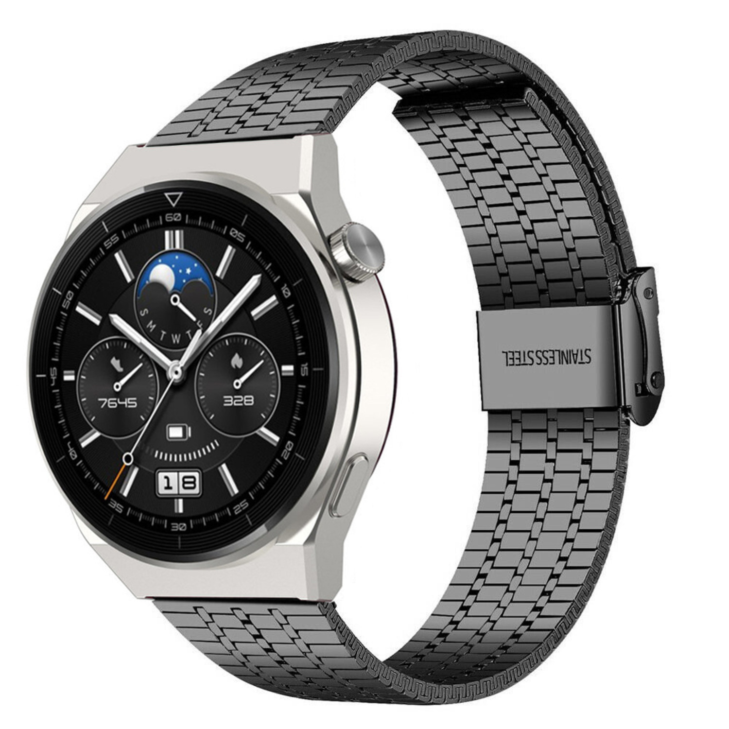 Bracelet acier luxe Huawei Watch GT 3 