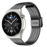 Strap-it Bracelet acier luxe Huawei Watch GT 3 Pro 46mm (noir)