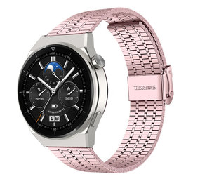 Strap-it Bracelet acier luxe Huawei Watch GT 3 Pro 46mm (rose)