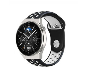 Strap-it Bracelet sport Huawei Watch GT 3 Pro 46mm (noir/blanc)