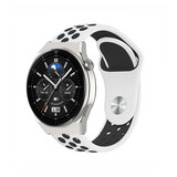 Strap-it Bracelet sport Huawei Watch GT 3 Pro 46mm (blanc/noir)