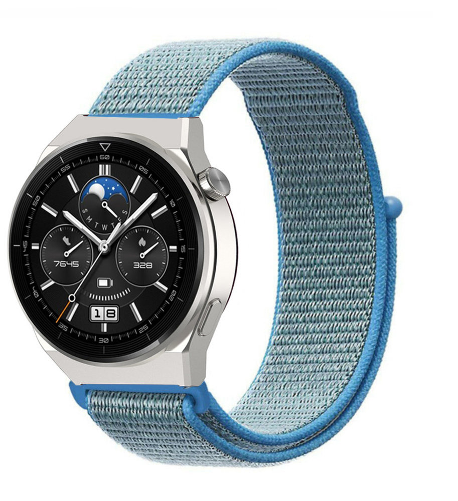 Strap-it Strap-it Bracelet nylon Huawei Watch GT 3 Pro 46mm (bleu) Strap-it Strap-it Bracelet nylon Huawei Watch GT 3 Pro 46mm (bleu)